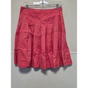 Women's Petite Sophisticate Coral Pleated A-Line Skirt Size 6P